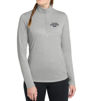 Sport-Tek® Custom Embroidered Women's PosiCharge® Tri-Blend Wicking 1/4-Zip Pullover  -  LST407
