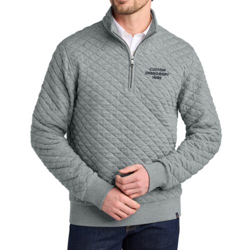Brooks Brothers® Custom Embroidered Diamond Quilt 1/4-Zip  -  BB18212
