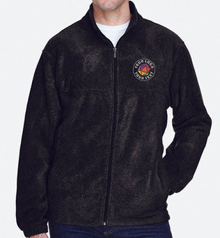 Harriton Custom Embroidered Men's Full-Zip Fleece Jacket - M990