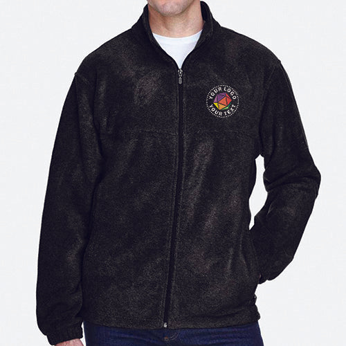 Harriton Custom Embroidered Men's Full-Zip Fleece Jacket - M990