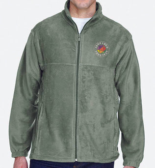 Harriton Custom Embroidered Men's Full-Zip Fleece Jacket - M990
