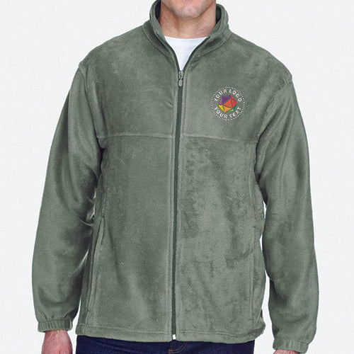 Harriton Custom Embroidered Men's Full-Zip Fleece Jacket - M990