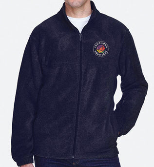 Harriton Custom Embroidered Men's Full-Zip Fleece Jacket - M990