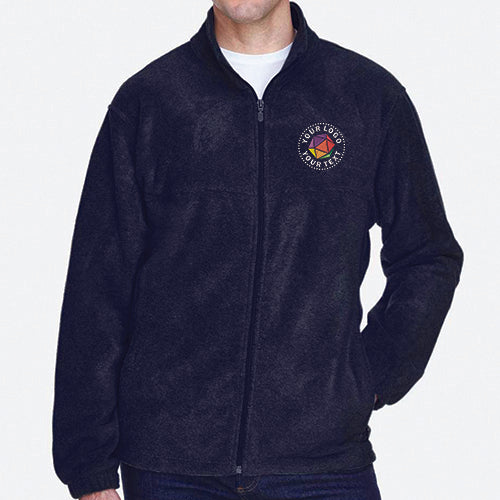 Harriton Custom Embroidered Men's Full-Zip Fleece Jacket - M990