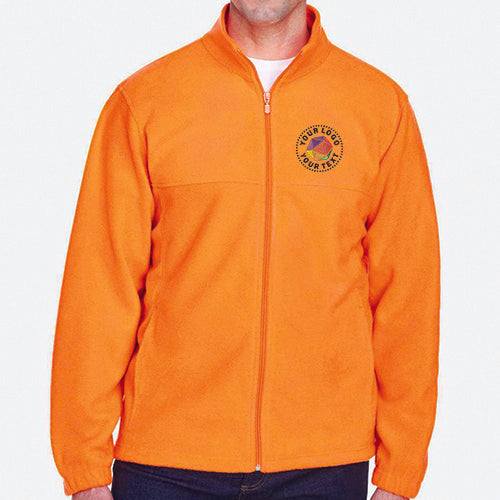Harriton Custom Embroidered Men's Full-Zip Fleece Jacket - M990