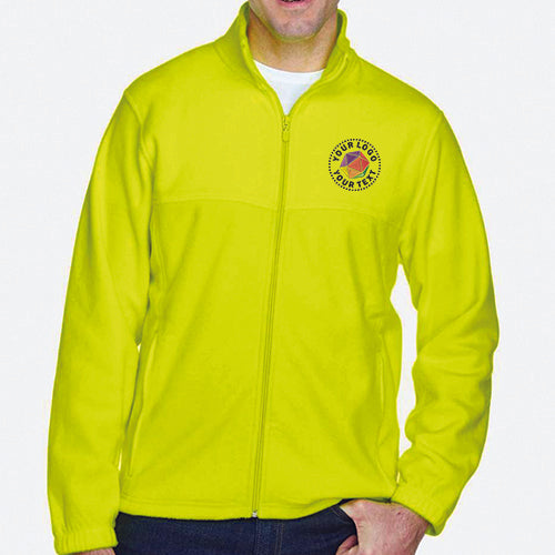 Harriton Custom Embroidered Men's Full-Zip Fleece Jacket - M990