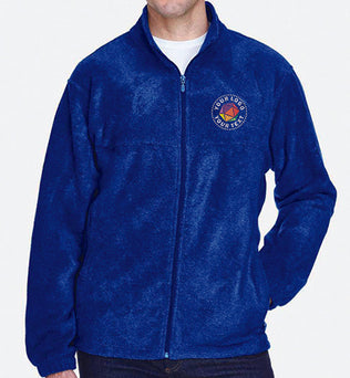 Harriton Custom Embroidered Men's Full-Zip Fleece Jacket - M990