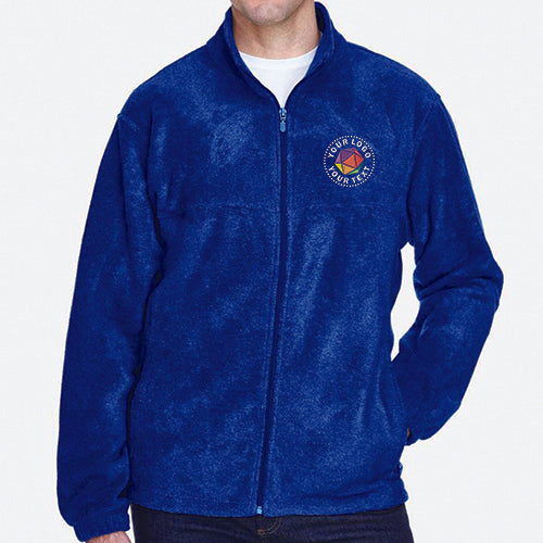 Harriton Custom Embroidered Men's Full-Zip Fleece Jacket - M990