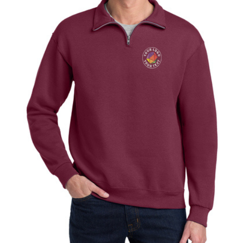 Jerzees®  Custom Embroidered NuBlend® 1/4-Zip Cadet Collar Sweatshirt - 995M