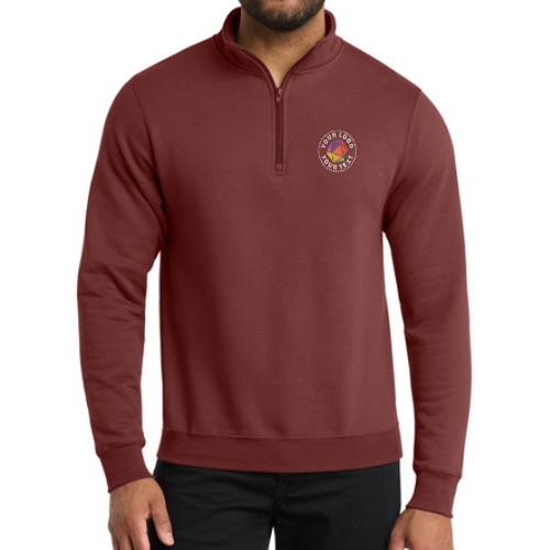 Port & Co™ Custom Embroidered Core Fleece 1/4-Zip Pullover Sweatshirt  -  PC78Q