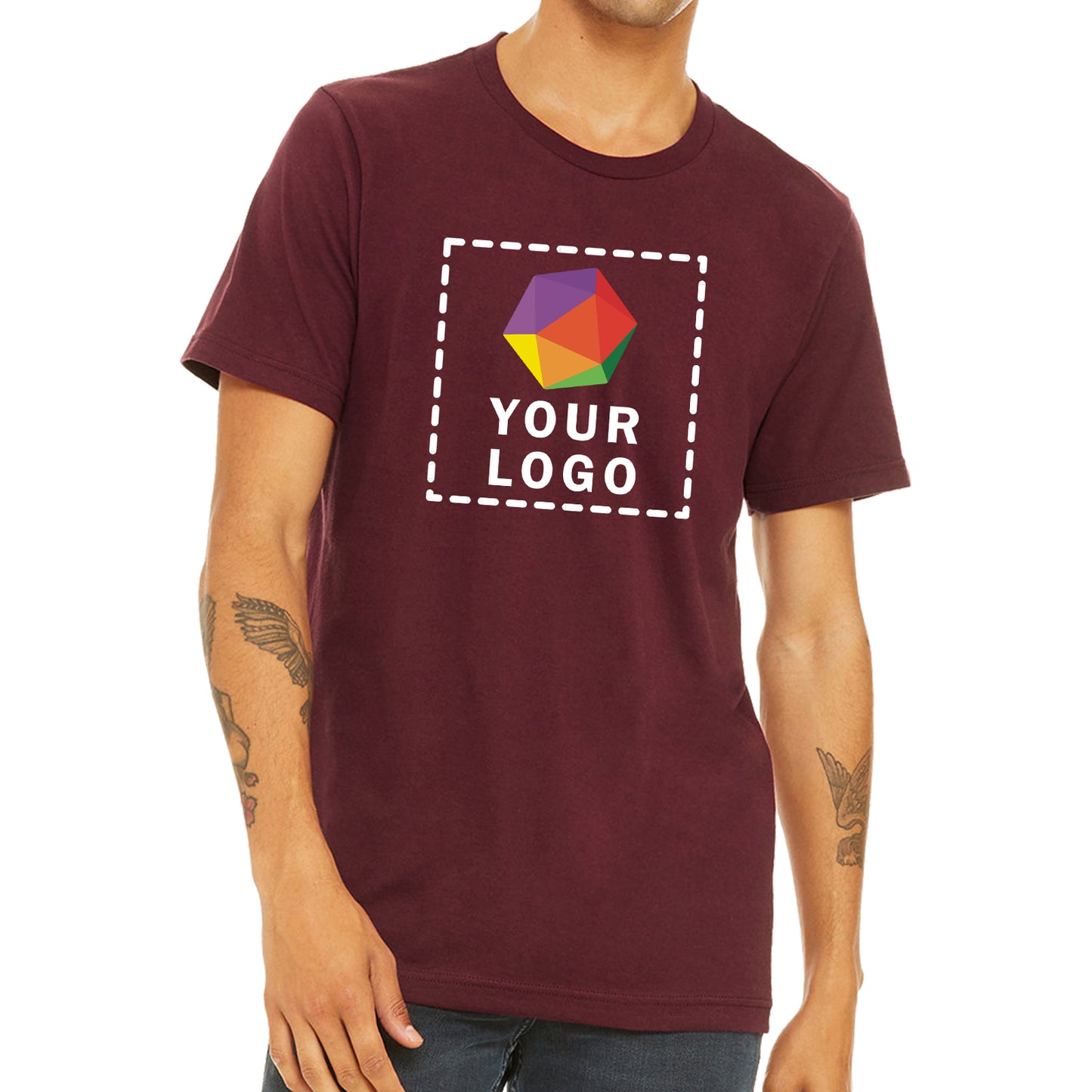 Bella + Canvas Custom Printed Unisex Jersey T-Shirt -3001C