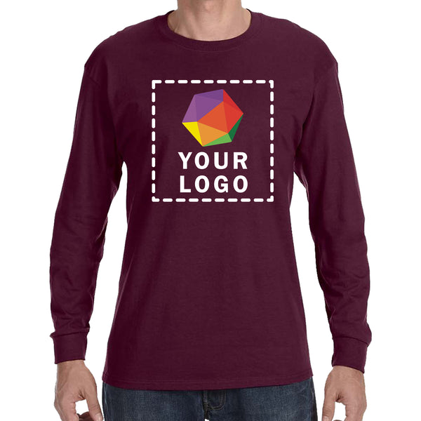 Jerzees® Dri-Power® 50/50 Cotton/Poly Custom Printed Long Sleeve T-Shirt. 29LS