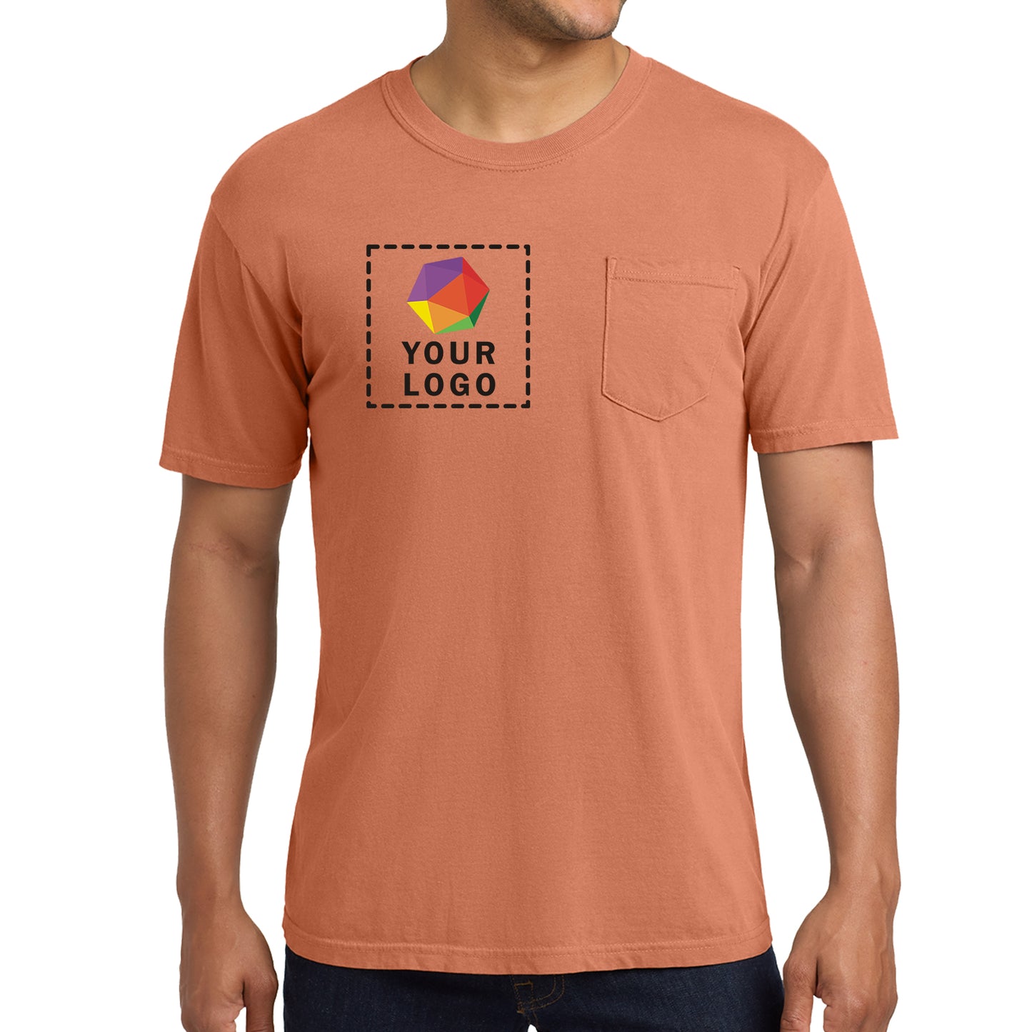 Comfort Colors® Custom Printed Heavyweight Ring Spun Pocket Tee - 6030