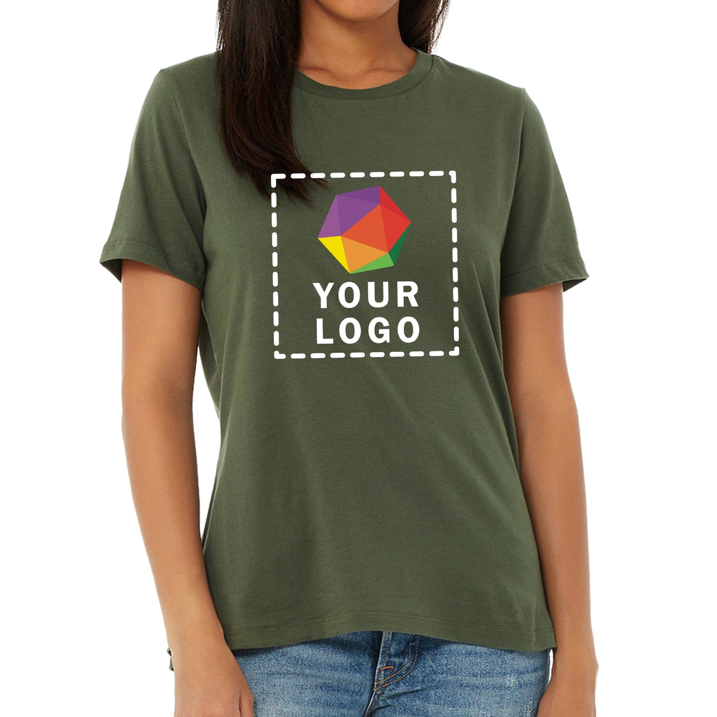 Bella + Canvas Custom Printed Ladies' Relaxed Jersey Short-Sleeve T-Shirt - B6400