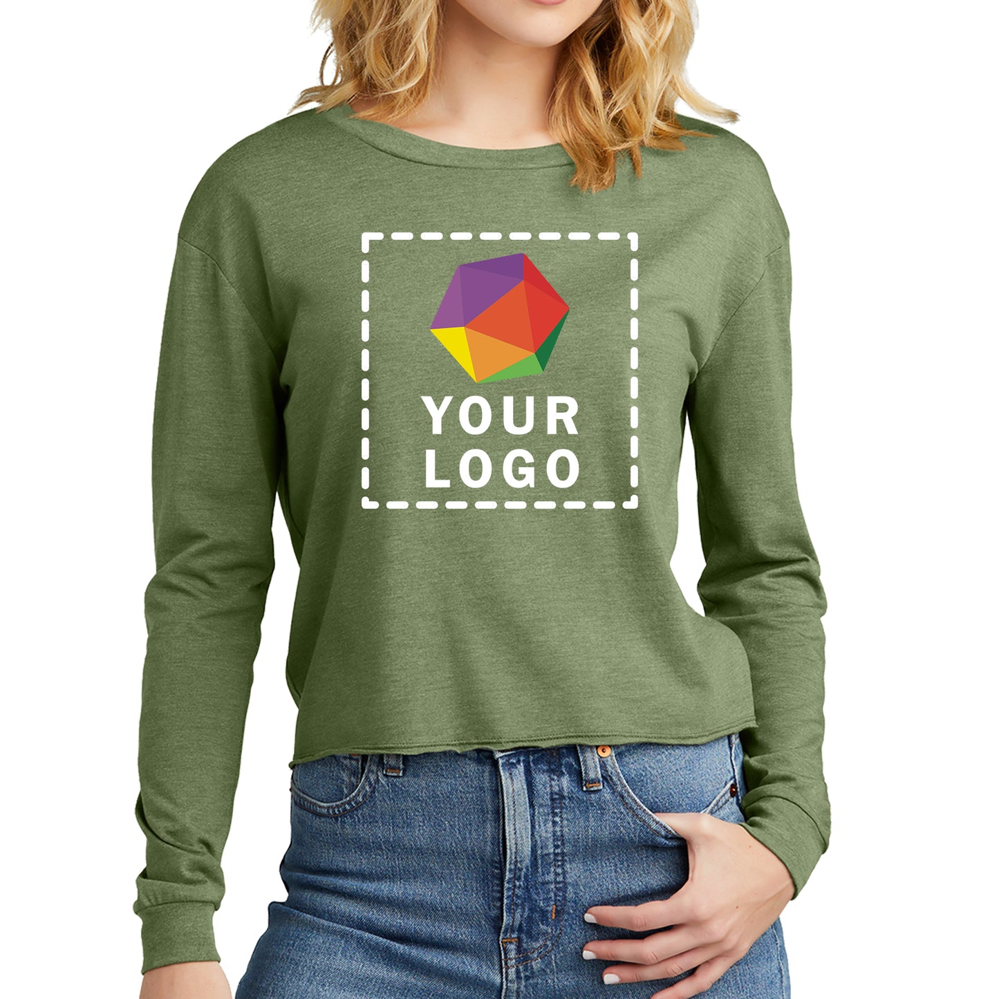 District® Custom Printed Women’s Perfect Tri® Midi Long Sleeve Tee - DT141