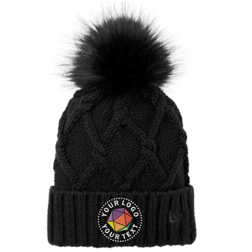 New Era® Custom Embroidered Faux Fur Pom Beanie - NE911