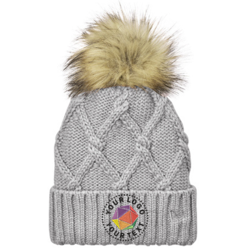New Era® Custom Embroidered Faux Fur Pom Beanie - NE911
