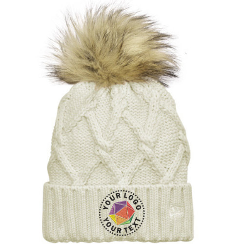 New Era® Custom Embroidered Faux Fur Pom Beanie - NE911