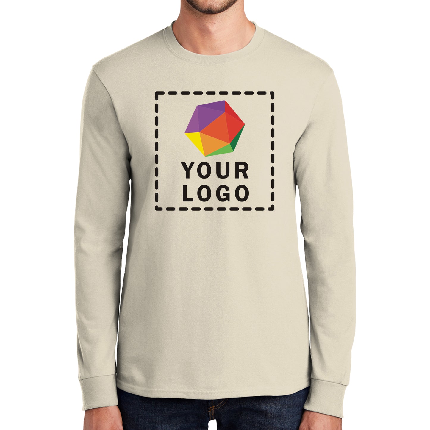 Port & Company® Custom Printed Long Sleeve Essential Tee - PC61LS