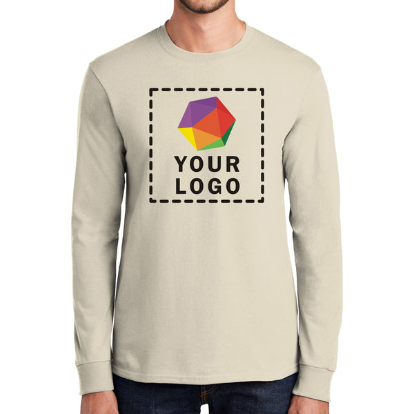 Port & Company® Custom Printed Long Sleeve Essential Tee - PC61LS