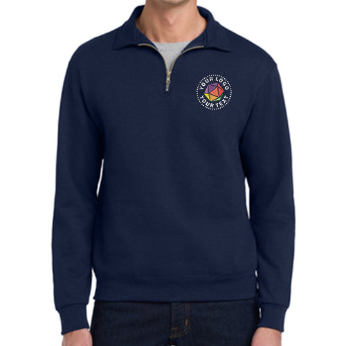 Jerzees® Super Sweats® NuBlend® Custom Embroidered 1/4-Zip Sweatshirt with Cadet Collar - 4528M