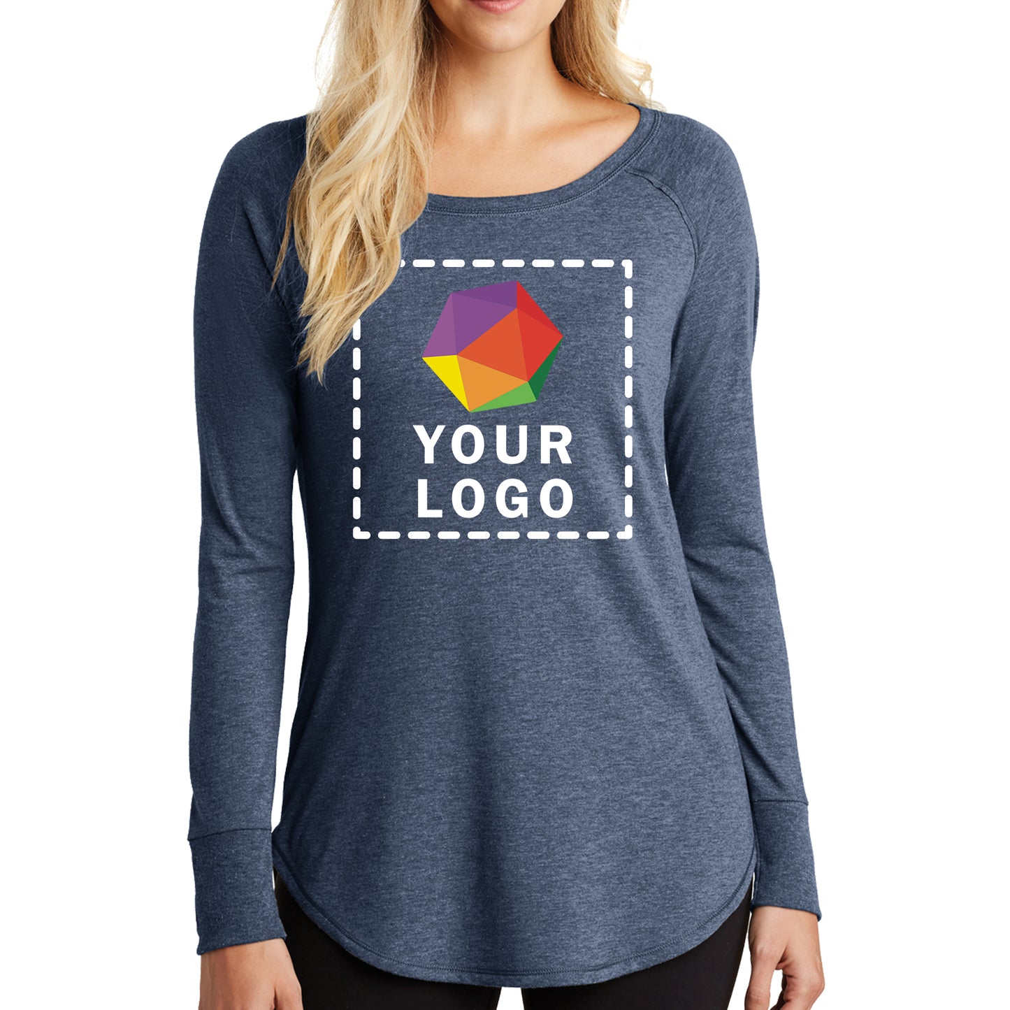 District® Custom Printed Women’s Perfect Tri ® Long Sleeve Tunic Tee - DT132L