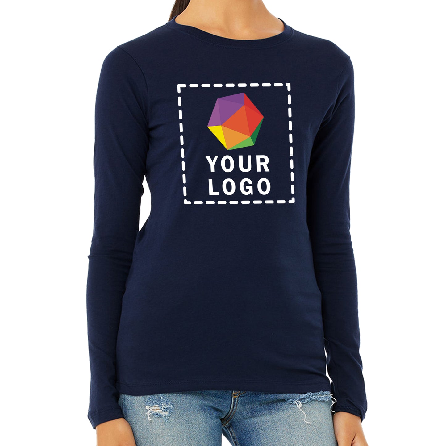 Bella + Canvas Custom Printed Ladies Jersey Long-Sleeve T-Shirt - B6500