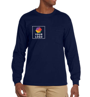 Gildan Adult Ultra Cotton® Long-Sleeve Pocket T-Shirt - G241