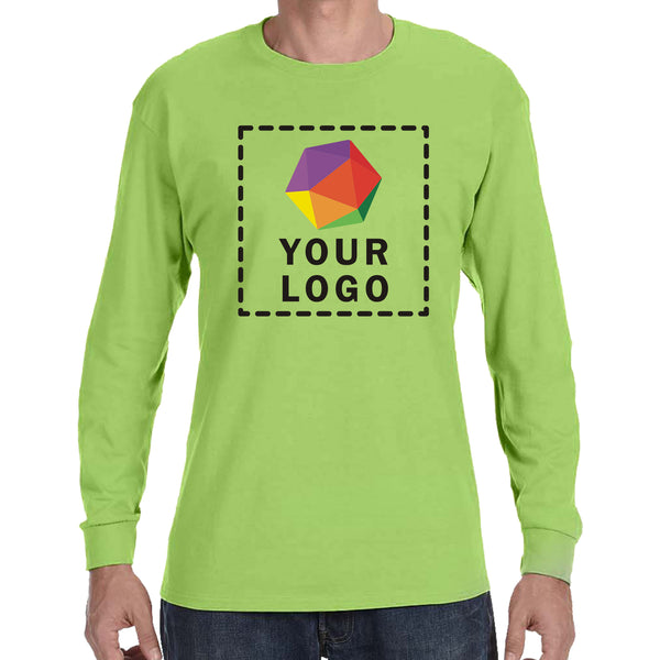 Jerzees® Dri-Power® 50/50 Cotton/Poly Custom Printed Long Sleeve T-Shirt. 29LS