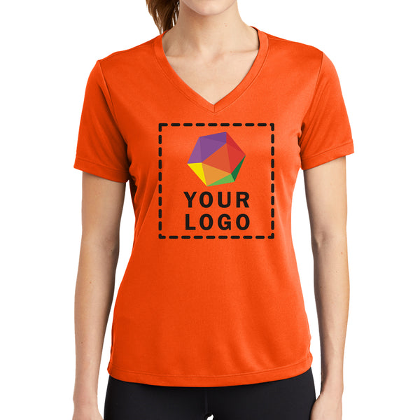 Sport-Tek® Custom Printed Women's PosiCharge® RacerMesh® V-Neck Tee - LST340