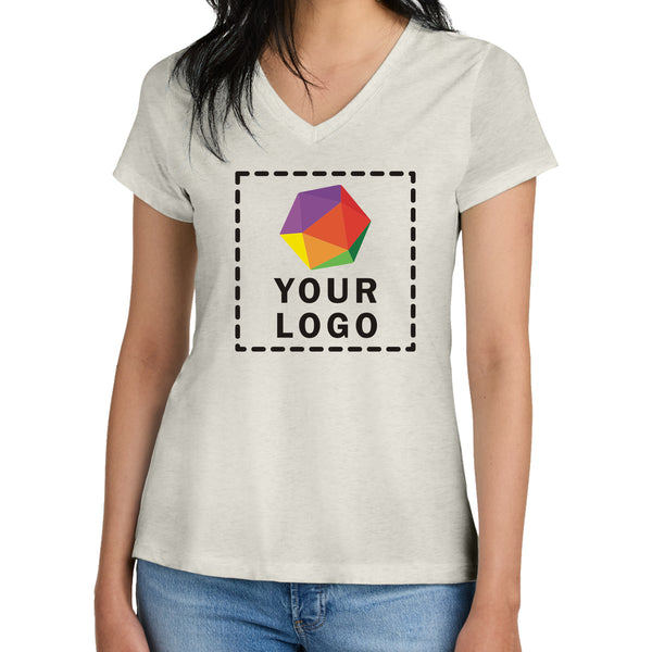 District® Custom Printed Women’s Perfect Weight ® V-Neck Tee - DM1170L