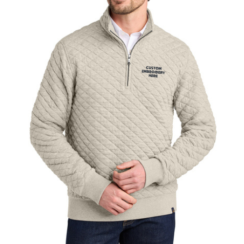 Brooks Brothers® Custom Embroidered Diamond Quilt 1/4-Zip  -  BB18212