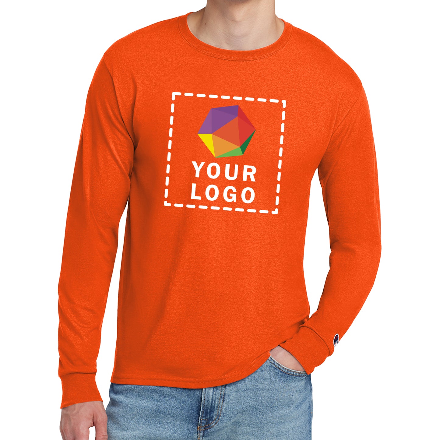 Champion ® Custom Printed Heritage 5.2-Oz. Jersey Long Sleeve Tee - CC8C