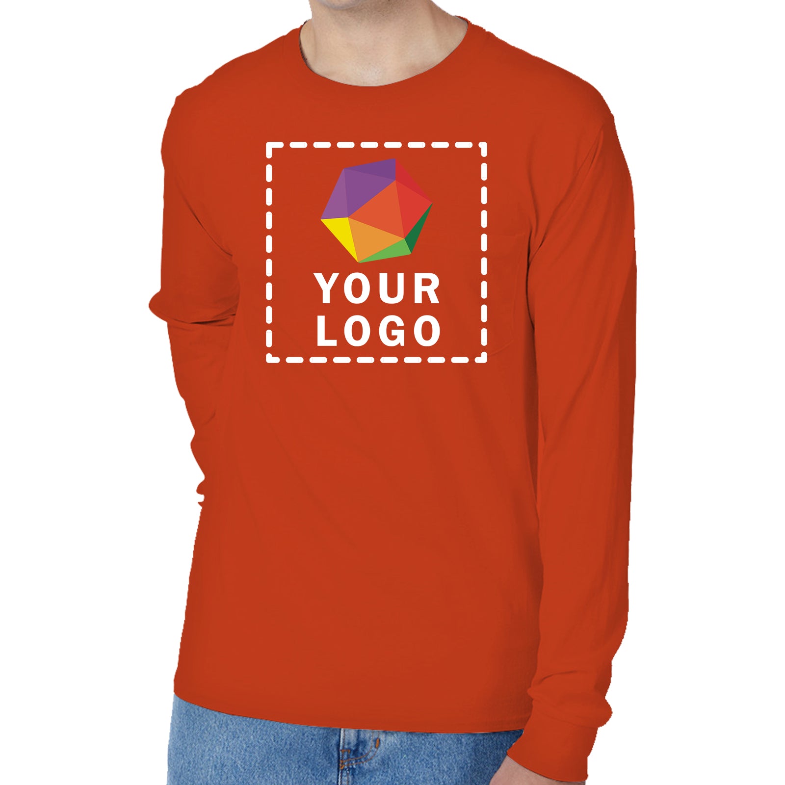 Hanes Men's Authentic-T Long-Sleeve Pocket T-Shirt - 5596