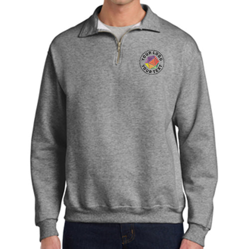 Jerzees® Super Sweats® NuBlend® Custom Embroidered 1/4-Zip Sweatshirt with Cadet Collar - 4528M