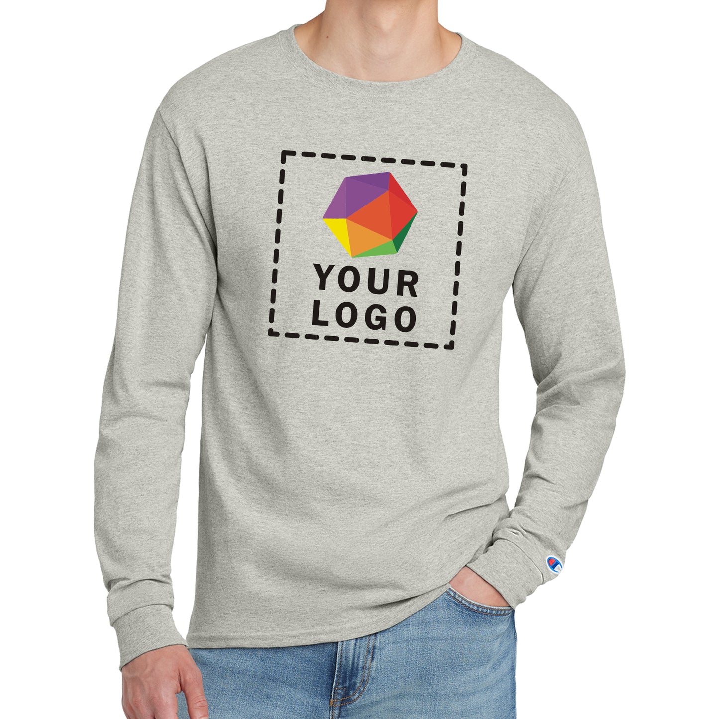 Champion ® Custom Printed Heritage 5.2-Oz. Jersey Long Sleeve Tee - CC8C