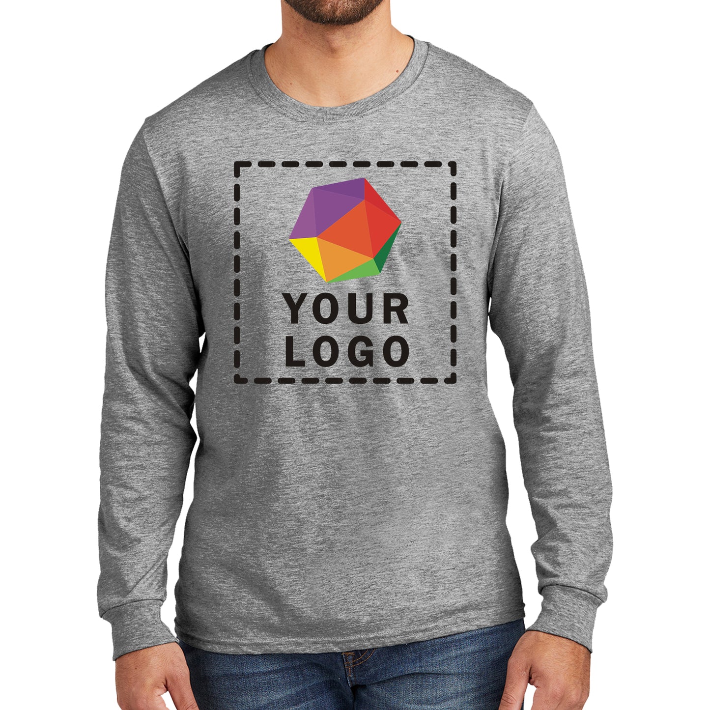 Jerzees® Premium Blend Ring Spun Custom Printed Long Sleeve T-Shirt. 560LS