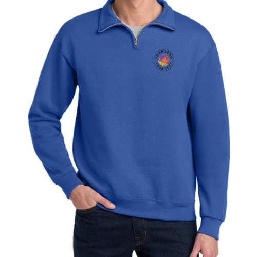 Jerzees®  Custom Embroidered NuBlend® 1/4-Zip Cadet Collar Sweatshirt - 995M