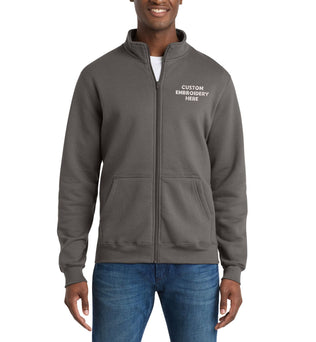 Port & Co™ Custom Embroidered Core Fleece Cadet Full-Zip Sweatshirt - PC78FZ