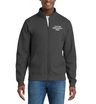 Port & Co™ Custom Embroidered Core Fleece Cadet Full-Zip Sweatshirt - PC78FZ