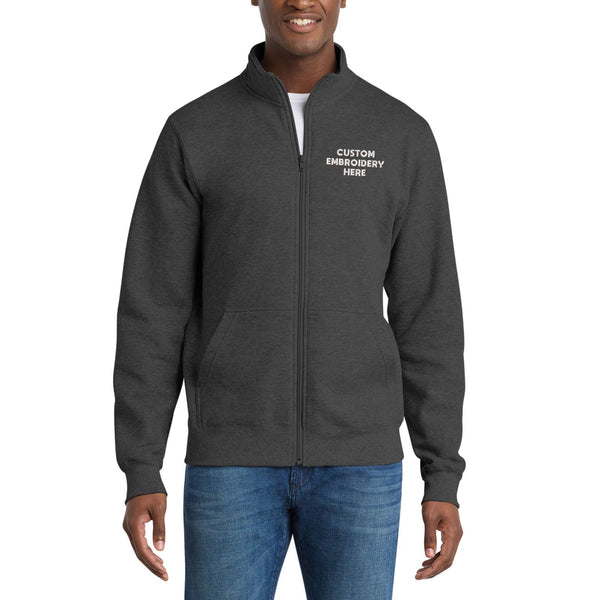 Port & Co™ Custom Embroidered Core Fleece Cadet Full-Zip Sweatshirt - PC78FZ