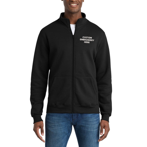 Port & Co™ Custom Embroidered Core Fleece Cadet Full-Zip Sweatshirt - PC78FZ