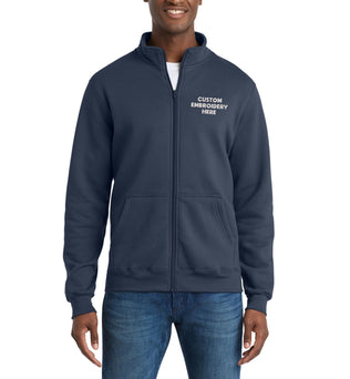 Port & Co™ Custom Embroidered Core Fleece Cadet Full-Zip Sweatshirt - PC78FZ