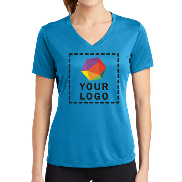 Sport-Tek® Custom Printed Women's PosiCharge® RacerMesh® V-Neck Tee - LST340