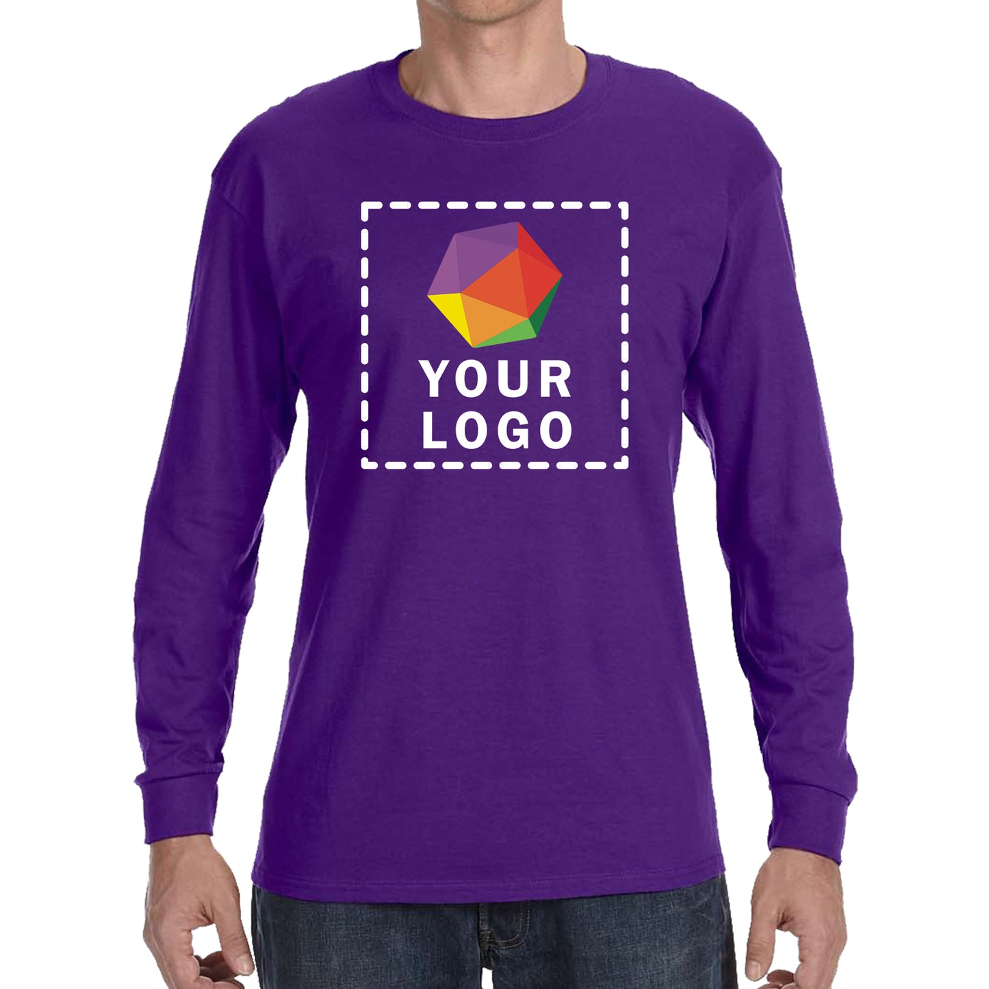 Gildan Custom Printed Adult Heavy Cotton™ Long-Sleeve T-Shirt - G5400