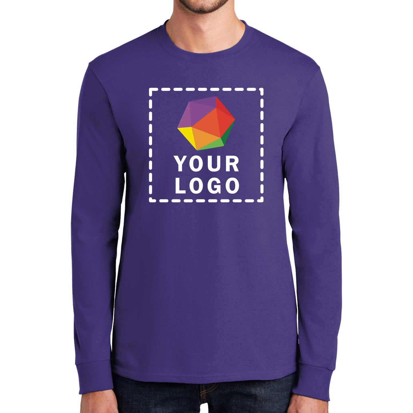 Port & Company® Custom Printed Long Sleeve Essential Tee - PC61LS