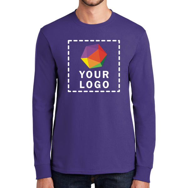 Port & Company® Custom Printed Long Sleeve Essential Tee - PC61LS