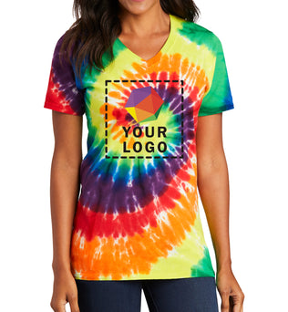 Port & Company® Women's Tie-Dye V-Neck Tee - LPC147V