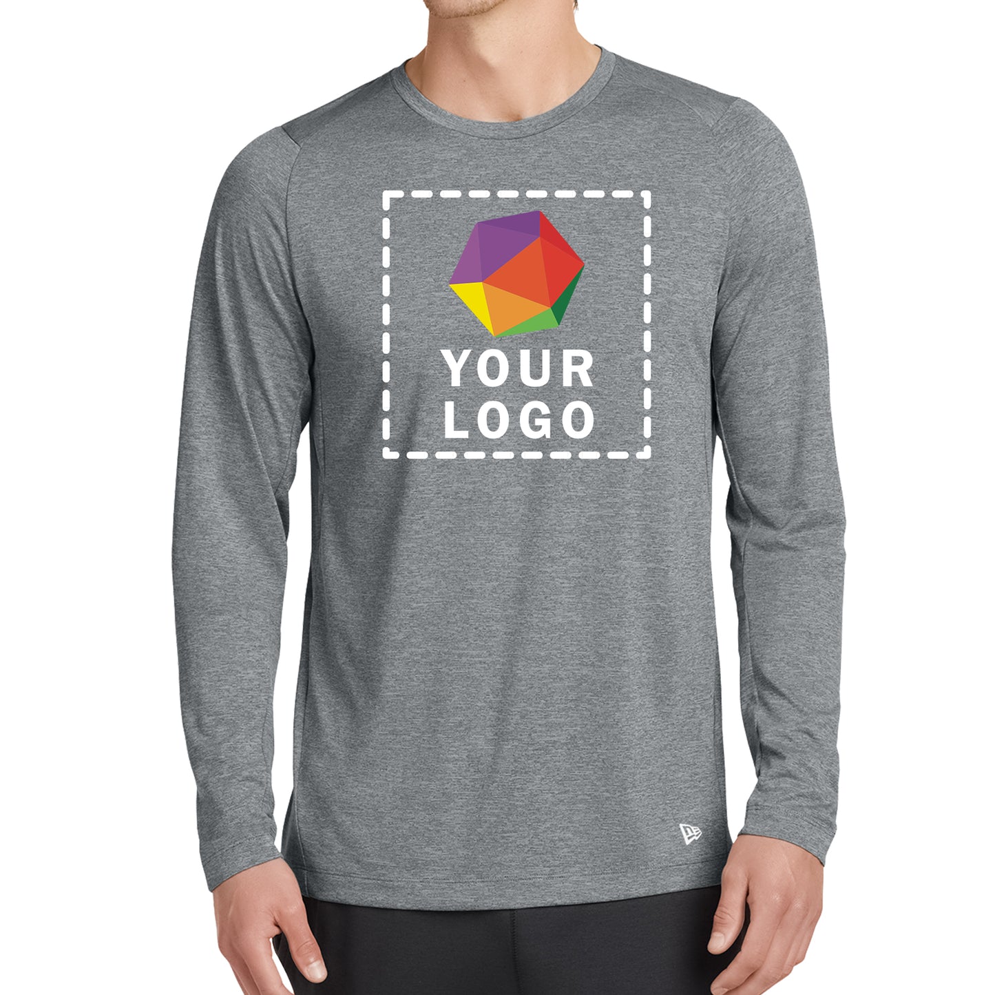 New Era® Series Custom Printed Performance Long Sleeve Crew Tee - NEA201