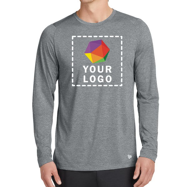 New Era® Series Custom Printed Performance Long Sleeve Crew Tee - NEA201
